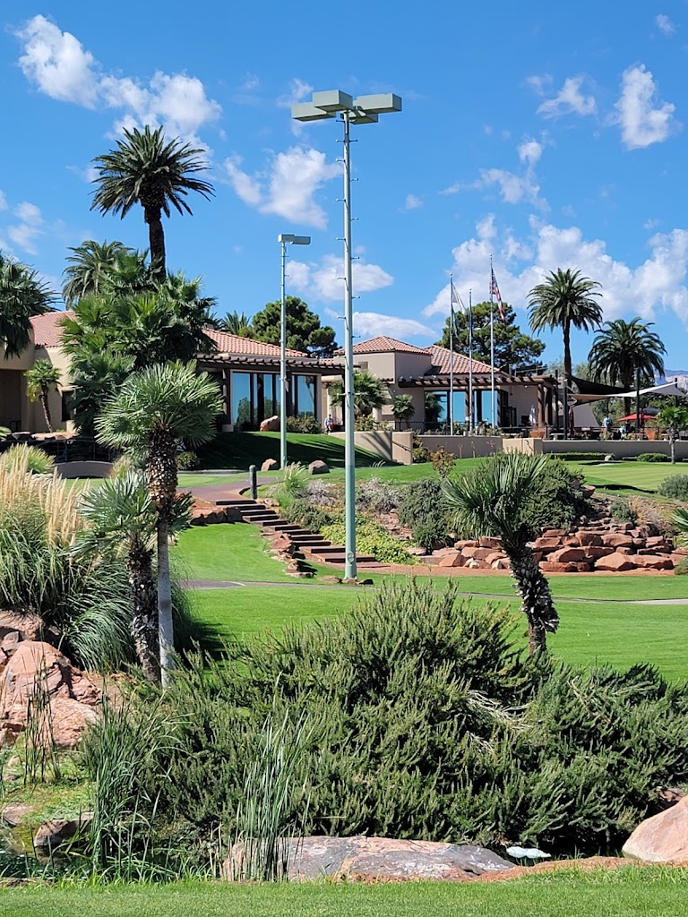 Panoramic view of a lush green golf course at Angel Park Golf Club. Smooth