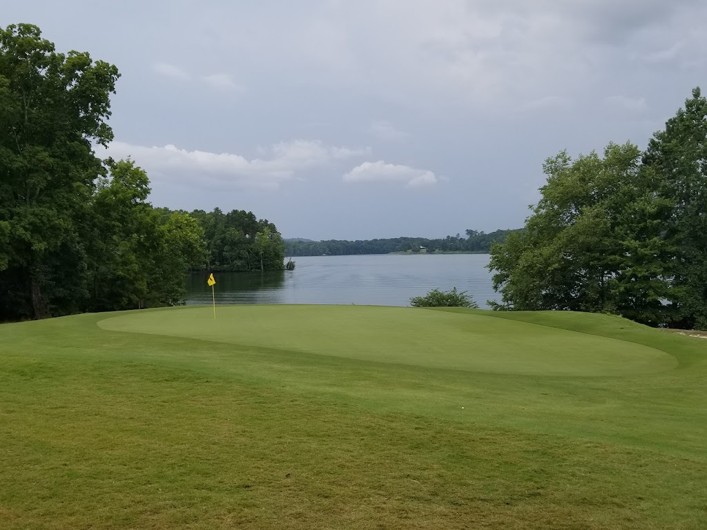 Panoramic view of a lush green golf course at Bear Trace at Harrison Bay (TN Golf Trail). Smooth