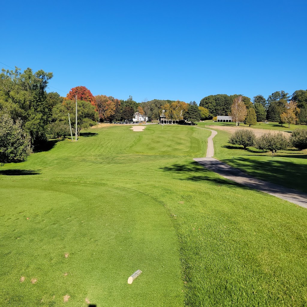 Panoramic view of a lush green golf course at Benona Shores Golf Course. Smooth