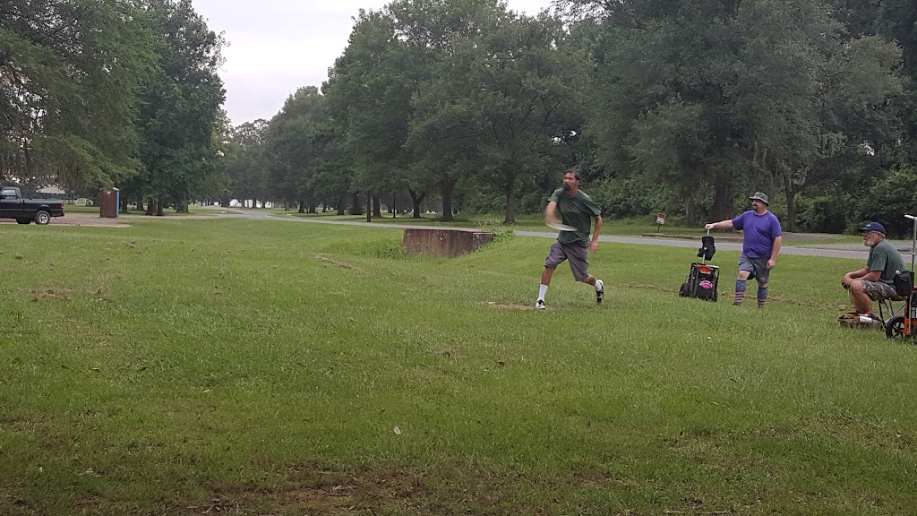 Panoramic view of a lush green golf course at Chennault Park Golf Course. Smooth