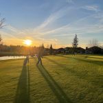 Panoramic view of a lush green golf course at Claremont Golf Club. Smooth