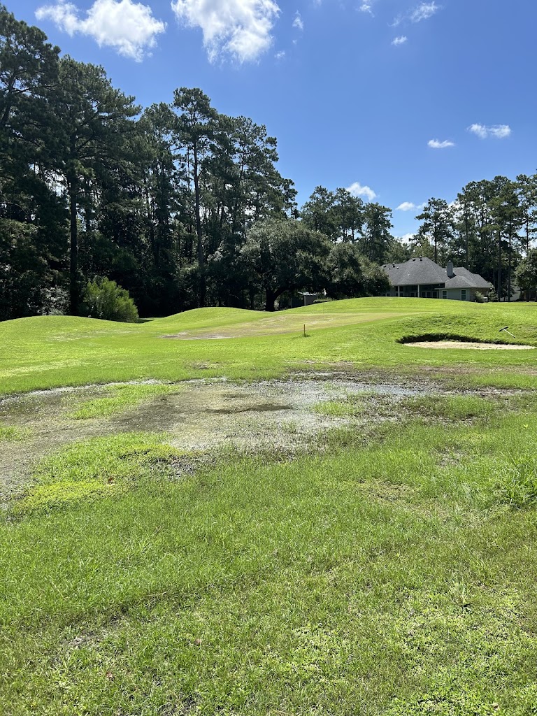 Panoramic view of a lush green golf course at Covington Country Club. Smooth