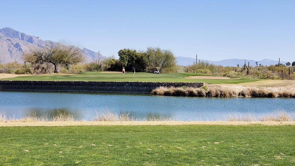 Panoramic view of a lush green golf course at Crooked Tree Golf Course. Smooth