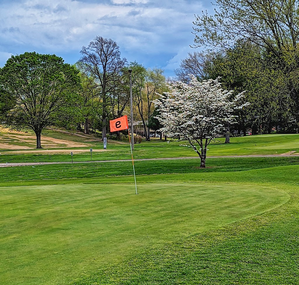 Panoramic view of a lush green golf course at Dogwood Hills Municipal Golf Course. Smooth