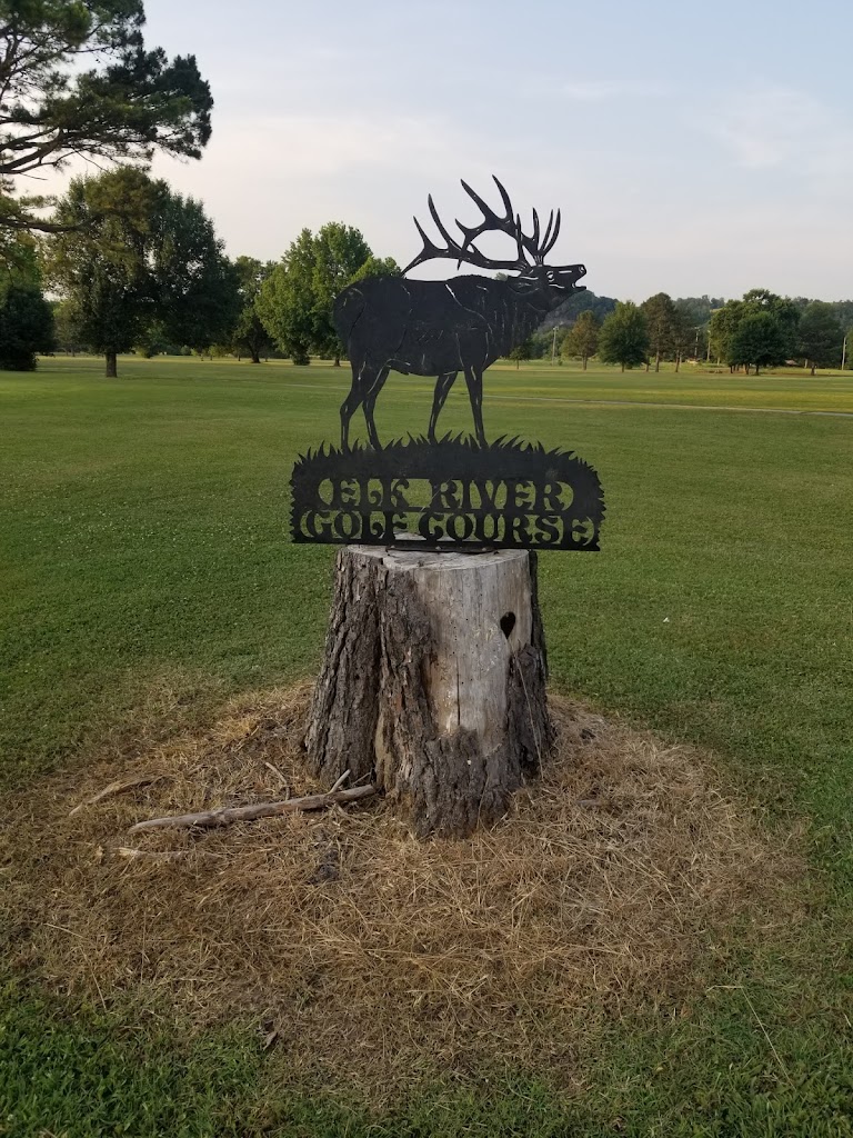 Panoramic view of a lush green golf course at Elk River Golf Course. Smooth