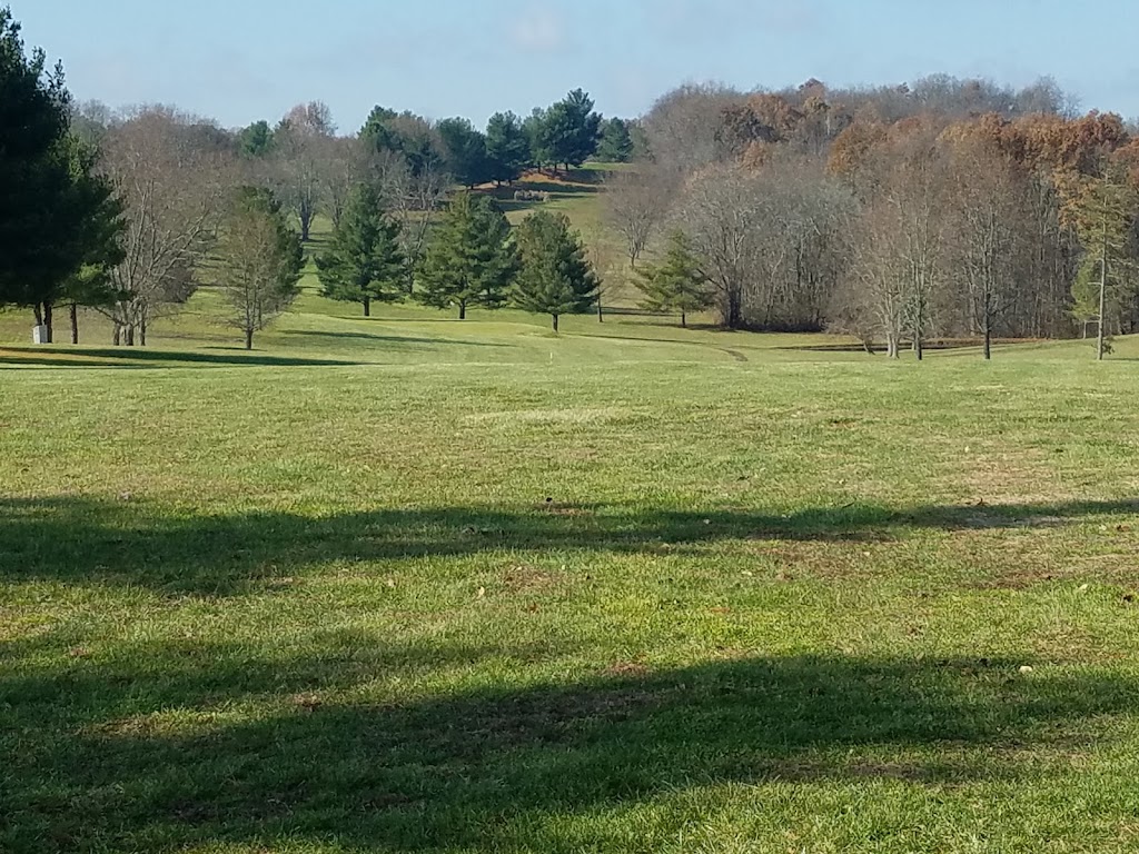 Panoramic view of a lush green golf course at Franklin Valley Golf Course. Smooth