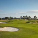 Panoramic view of a lush green golf course at Glenlakes Golf Club. Smooth