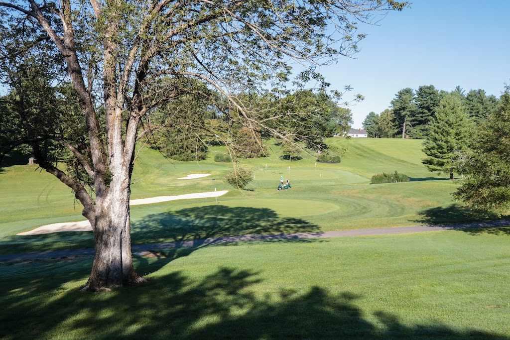 Panoramic view of a lush green golf course at Harmony Landing Campus