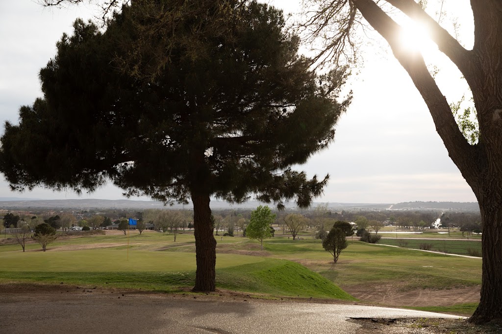 Panoramic view of a lush green golf course at Lake Carlsbad Golf Course. Smooth