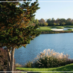 Panoramic view of a lush green golf course at Lakewood Country Club. Smooth