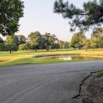 Panoramic view of a lush green golf course at Links At Galloway Golf Course. Smooth