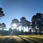 Panoramic view of a lush green golf course at New Haven Golf Club. Smooth