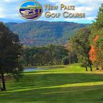 Panoramic view of a lush green golf course at New Paltz Golf Course. Smooth