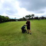 green grass with the flag in the hole.