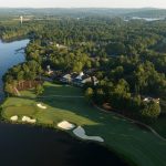 Panoramic view of a lush green golf course at Old North State Club. Smooth