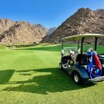 green grass with the flag in the hole.