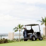 Panoramic view of a lush green golf course at Pearl at Kalauao. Smooth