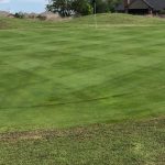 Panoramic view of a lush green golf course at Pheasant Run Golf & Grill. Smooth