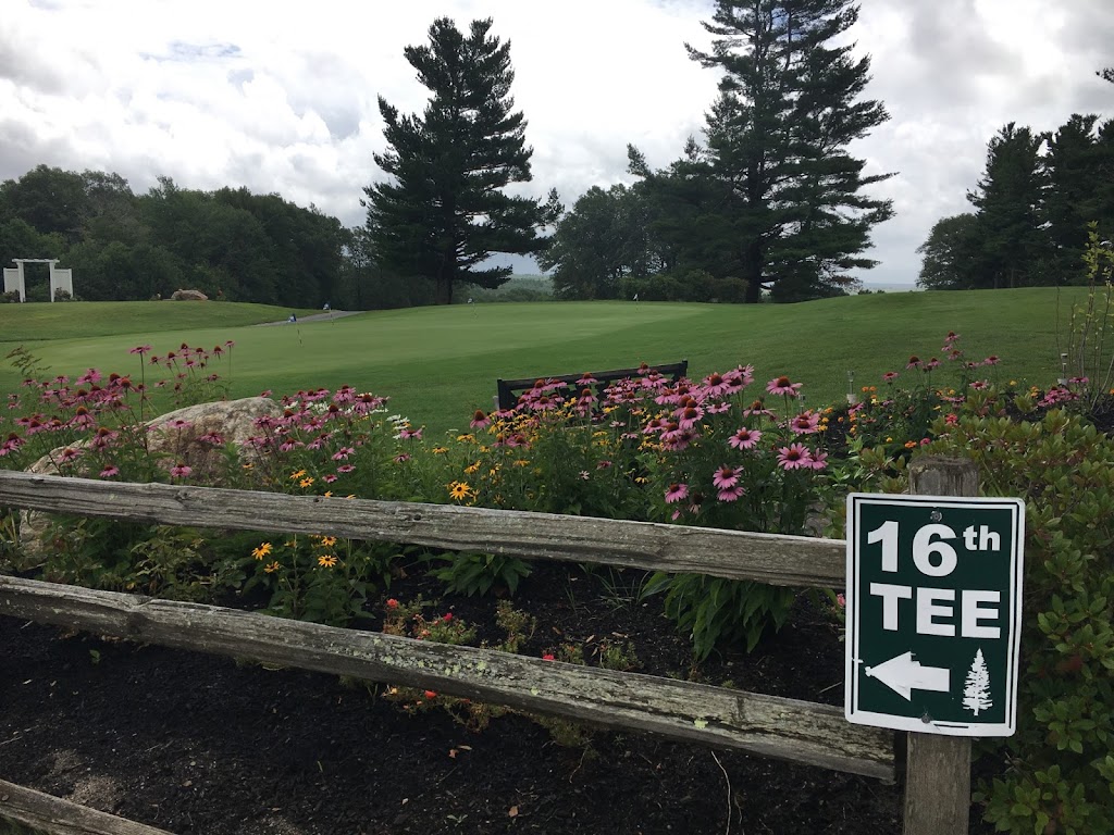 Panoramic view of a lush green golf course at Pine Ridge Country Club. Smooth