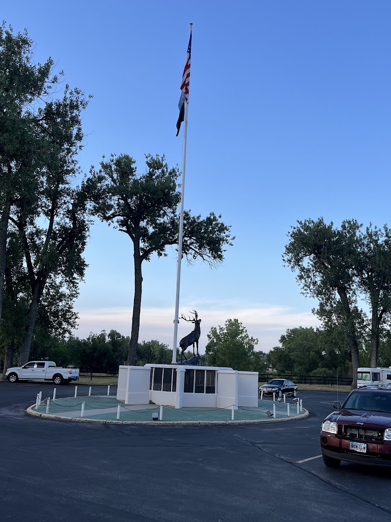 Panoramic view of a lush green golf course at Rapid City Elks Lodge #1187. Smooth