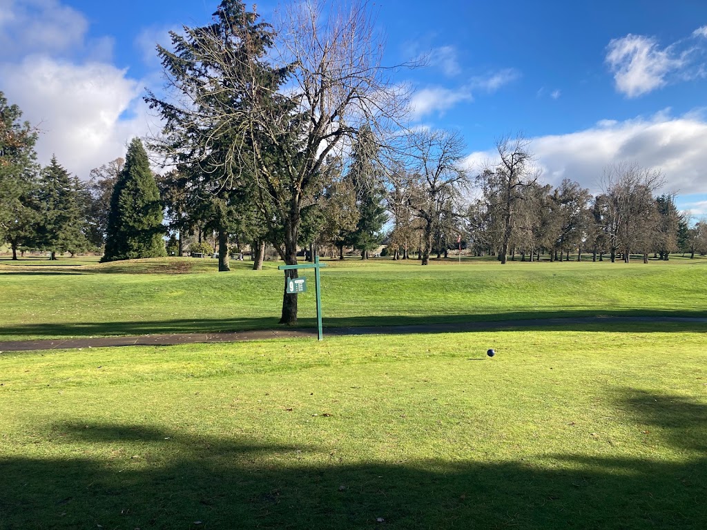 Panoramic view of a lush green golf course at Santiam Golf Club Inc. Smooth