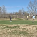 Panoramic view of a lush green golf course at Sapulpa City Golf Course. Smooth