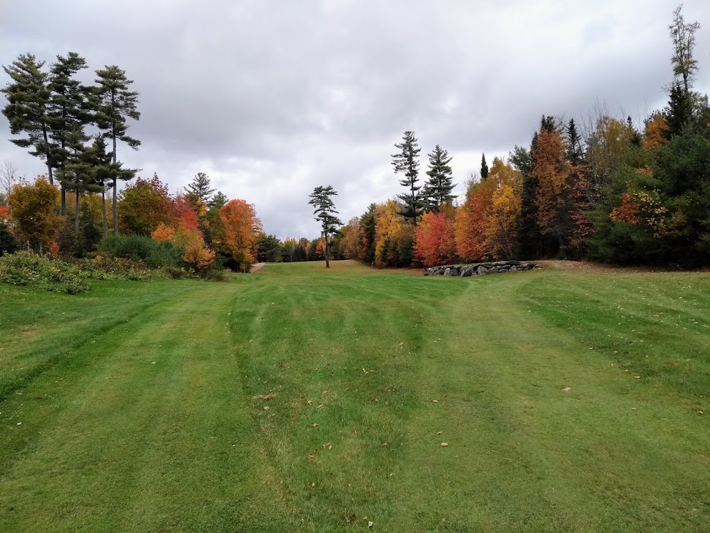 Panoramic view of a lush green golf course at Sawmill Woods Golf Course. Smooth