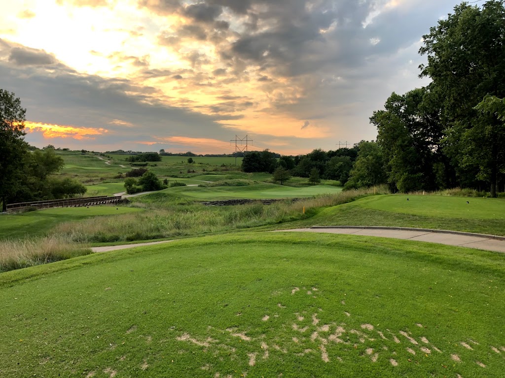 Panoramic view of a lush green golf course at Shoal Creek Golf Course. Smooth