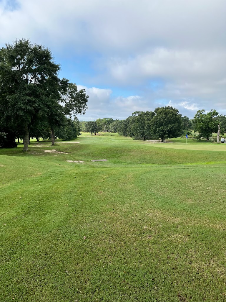 Panoramic view of a lush green golf course at Spring Hill Golf Course. Smooth