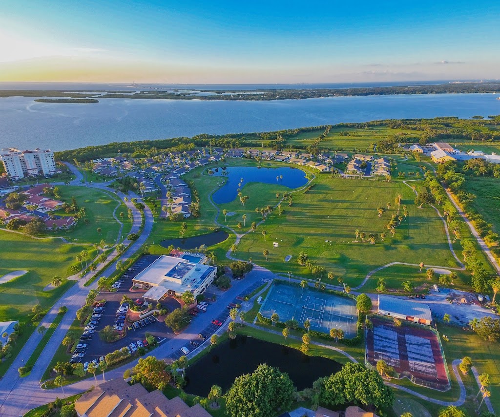 Panoramic view of a lush green golf course at Terra Ceia Bay Country Club. Smooth