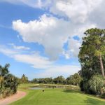 Panoramic view of a lush green golf course at The Breakers Rees Jones Course at Breakers West. Smooth