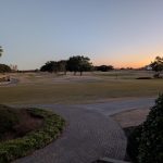 green grass with the flag in the hole.