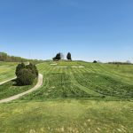 Panoramic view of a lush green golf course at The Donald Ross Course at French Lick. Smooth