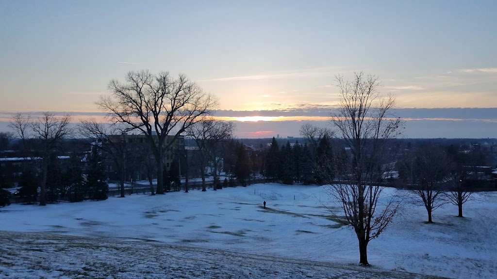 Panoramic view of a lush green golf course at The Town & Country Club. Smooth