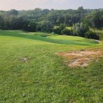 Panoramic view of a lush green golf course at Theodore Wirth Golf Course. Smooth