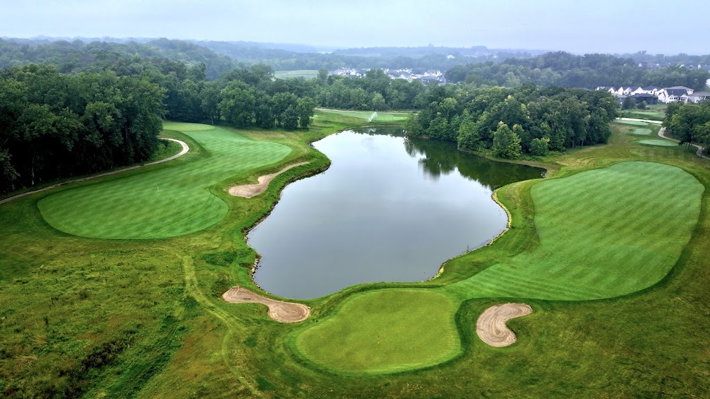 Panoramic view of a lush green golf course at Tournament Club of Iowa. Smooth