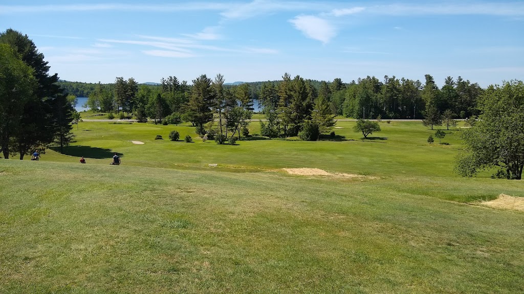 Panoramic view of a lush green golf course at Twin Lake Village Golf Course. Smooth