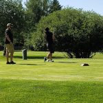 Panoramic view of a lush green golf course at Valley View Golf Club. Smooth