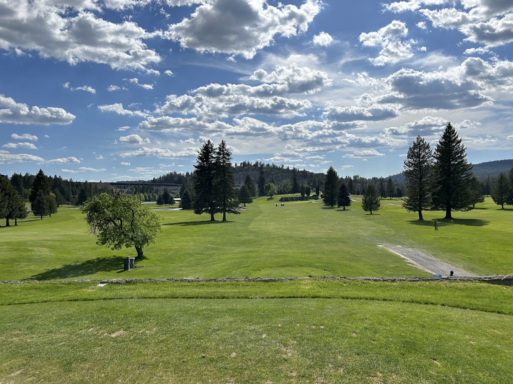 Panoramic view of a lush green golf course at Wandermere Golf Course. Smooth